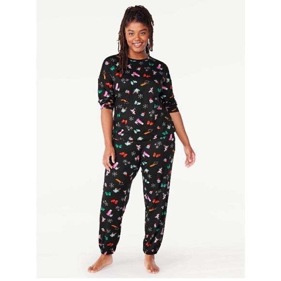 Women’s Ultra Soft Long Sleeve T-Shirt & Joggers 2-Piece Pajama Lounge Size XL - Picture 5 of 5